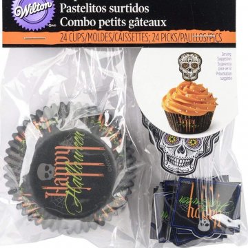 HALLOWEEN KIT PIROTTINI DA FORNO + DECORO